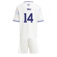 Aston Villa Pau Torres #14 Tretí Detský futbalový dres 2025-26 Krátky Rukáv (+ trenírky)